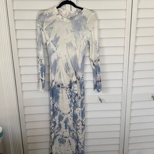 Young Fabulous & Broke Purple Blue Tye Dye Maxi Dress XS